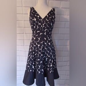 Nine West Navy and White Midi Dress